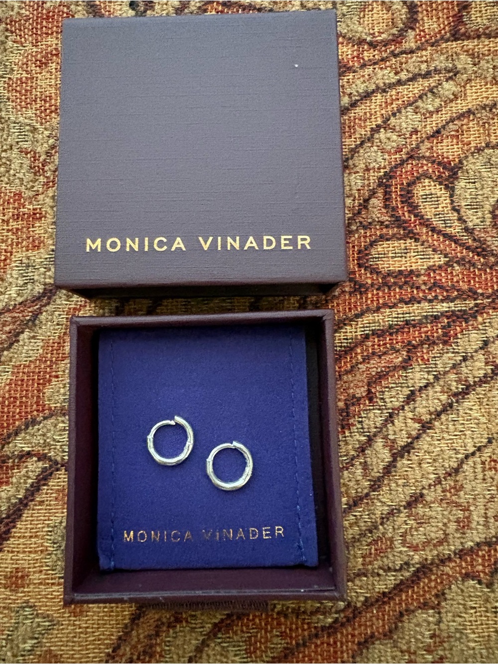 ✨ LIKE NEW – Monica Vinader Siren Muse Huggie Earrings (Sterling Silver) ✨ - Picture 6 of 10